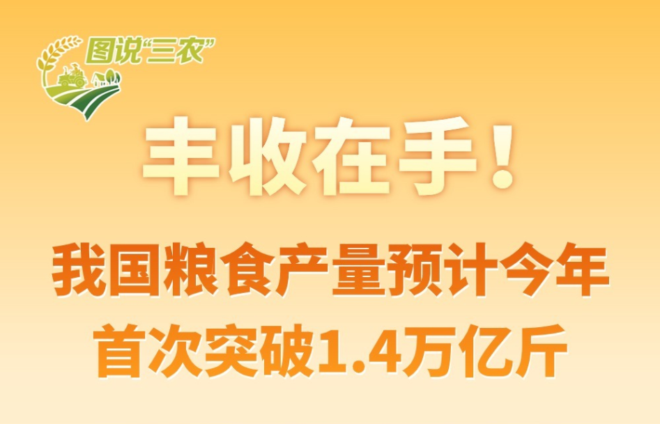 【圖解】我國糧食產量預計今年首次突破1.4萬億斤